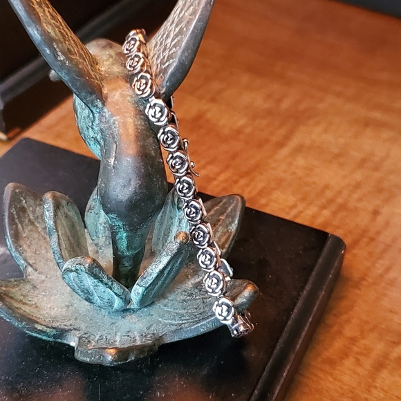 PZ Sterling Rose Link Bracelet - Picture 10 of 16